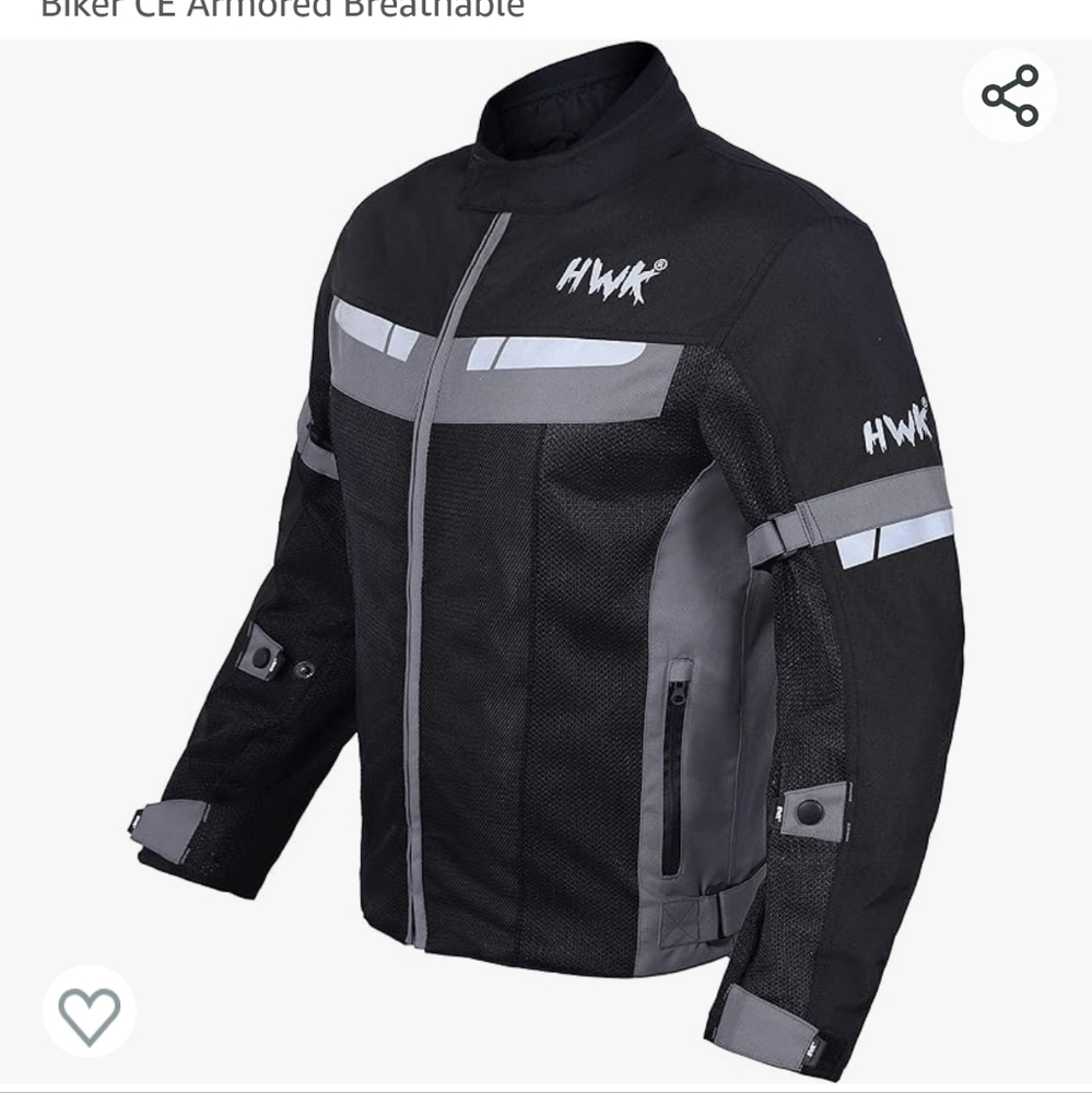 HWK! mesh motorcycle jacket with armor